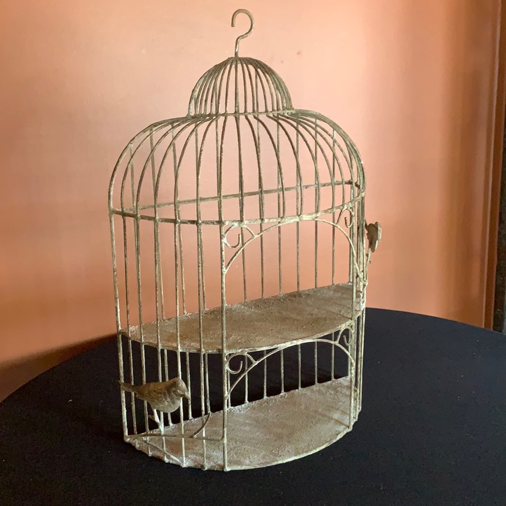 Decorative wall piece bird cage